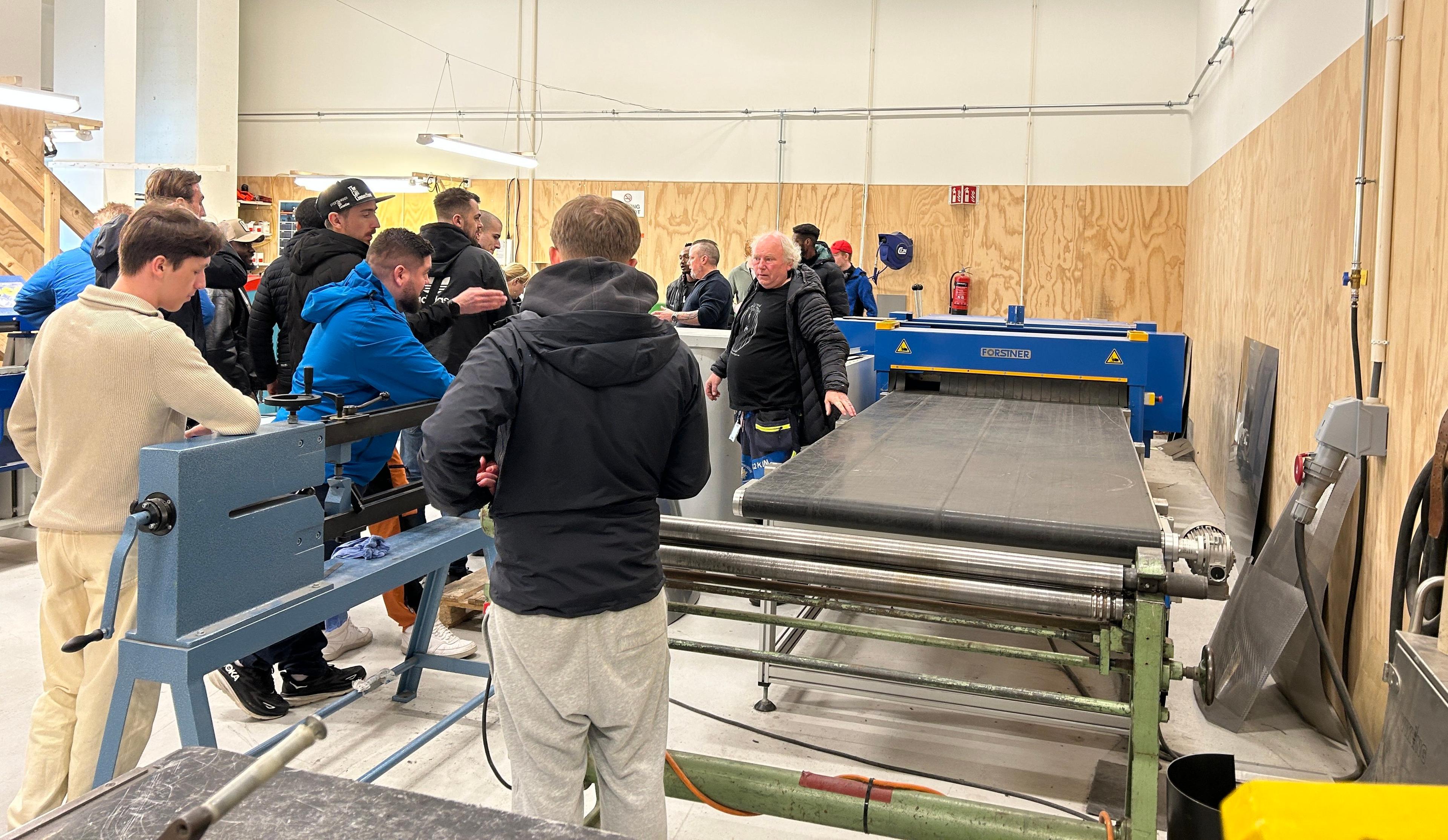 Besøk i prefabrikasjonsverkstedet. 2